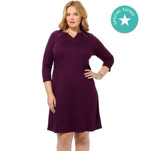 X-TWO Vijay Dress In Aubergine